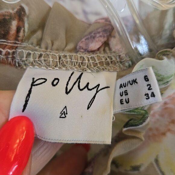 Princess Polly Eden Bloom Blush Floral Mini Dress | Puff Sleeve Ruffled Babydoll - Picture 2 of 13